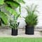 Hello Honey® Stoneware Planters with Embossed Cross Hatch Texture Set
